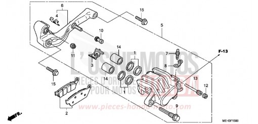 PINZA FRENO POSTERIORE NSA700A8 di 2008